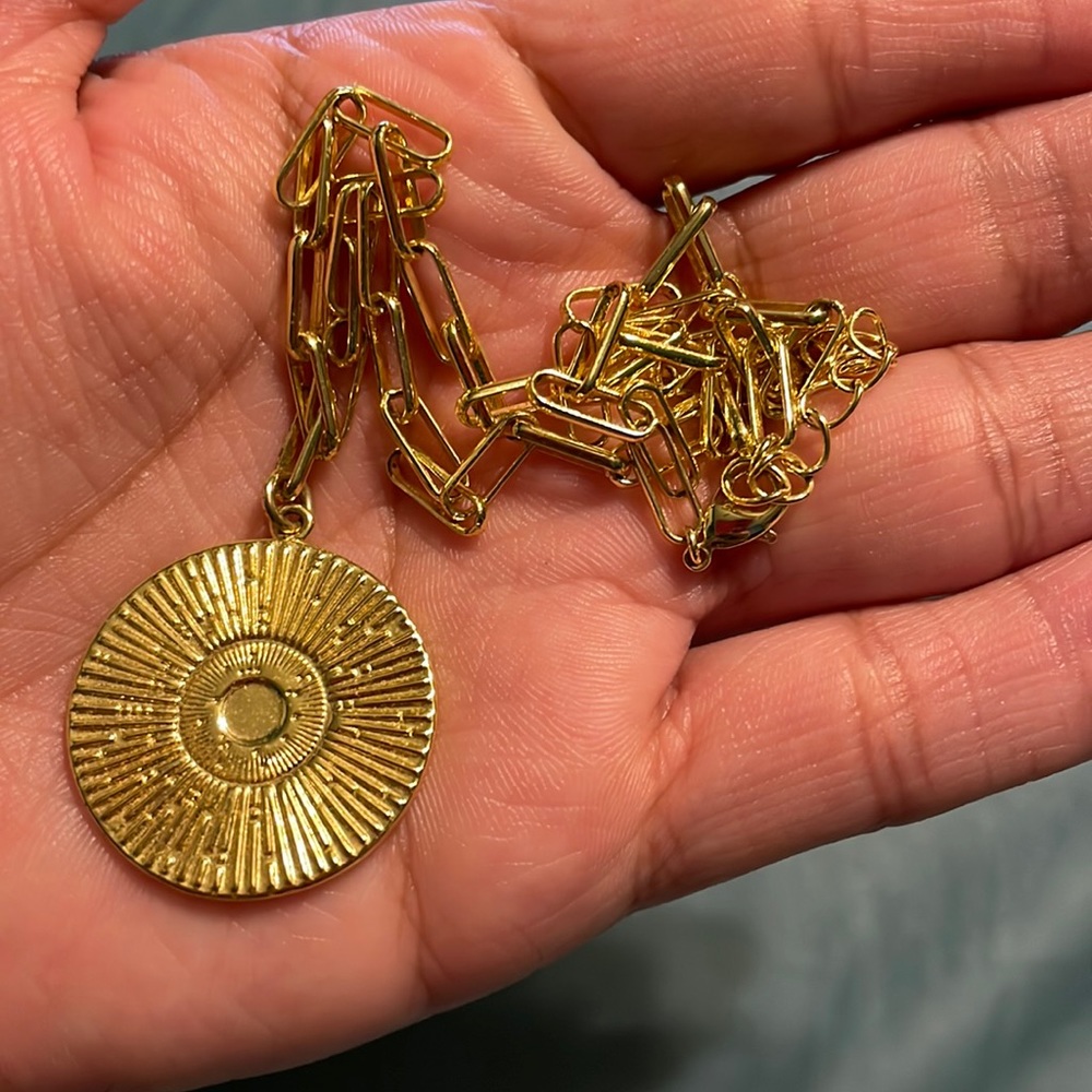 Uncommon James Gold Sunburst Disc Necklace